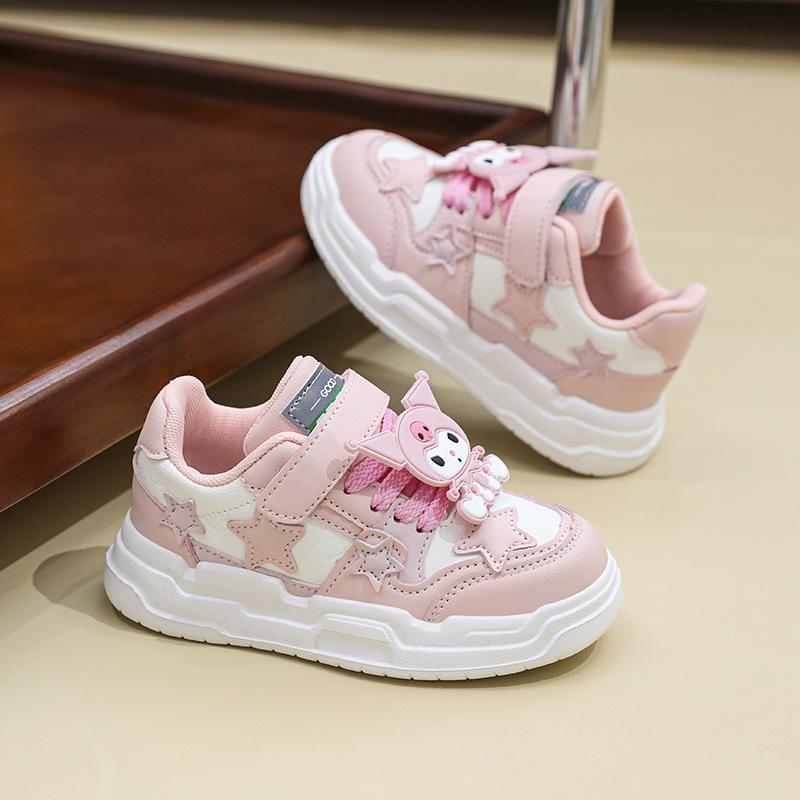 2025 Autumn New Children's Board Shoes Korean Version Fashion Trendy Shoes Velcro Kindergarten Little Girl Student Sports Shoes