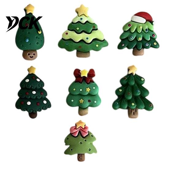 Holiday Fridge Decorations 7Pcs/Set Mini Christmas Tree Refrigerator Magnet, Xmas Shape Magnets Decorative Magnet for Whiteboard Locker Door