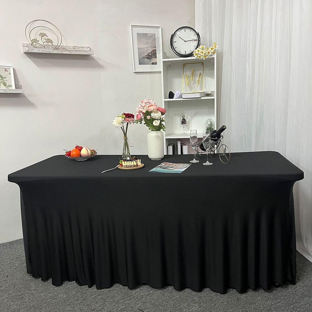 Elastic Table Skirt 4/6FT Table Cover New Stretch Tablecloth  Wedding Events