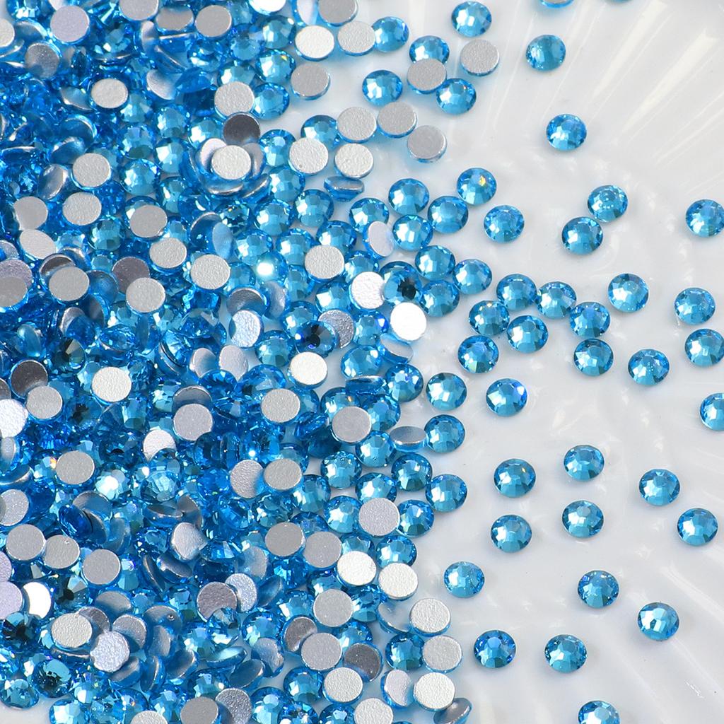 Иу Нейл-арт Плоское дно Бриллиант Нейл-арт Ювелирные изделия Мини Цвет Маленький Круглый Бриллиант Стекло Страз Маленький Бриллиант Ss Ювелирные изделия 1440 Шт