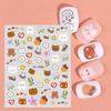 1PCS Cartoon Bear and Bunny Nail Art Stickers