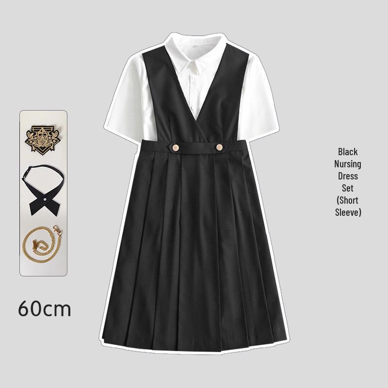 Японский комплект школьной формы JK: Аутентичная длинная юбка, защищающая грудь, для молодых леди от Ху Му Тао