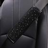 1pc Crystal Rhinestone Car Seat Belt Cover Auto Should Padding Protector Diamond Car Interior Accessories For Women Girls