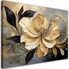 Canvas Print, Beige Flower Abstract