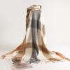 Faux Cashmere Scarf with Plaid Pattern, Thick and Warm, Long Length, Perfect for Autumn and Winter Seasons.