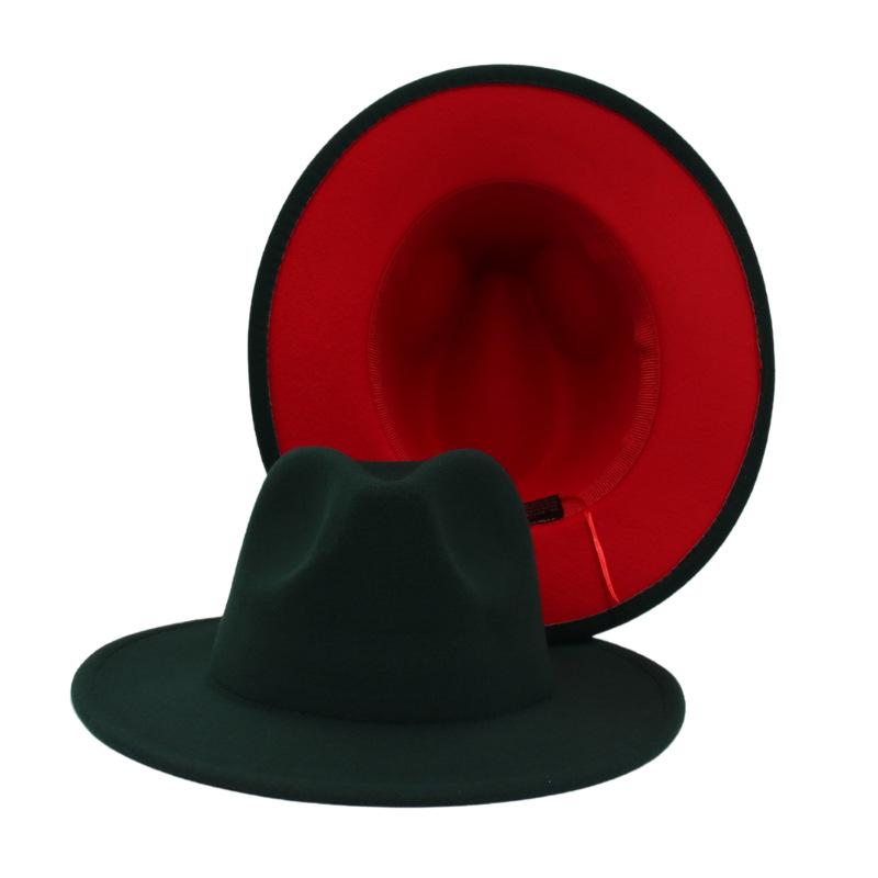 Мужские фетровые шляпы унисекс в стиле пэчворк фетровая шляпа женская двухцветная широкополая шляпа в стиле джаз-цилиндр осень-зима британская ретро-панама кепка