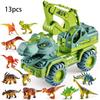Colorful Dinosaur Trucks Triceratops Tyrannosaurus Figure For Kids' Playtime Fun