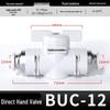 Pneumatic Hand Valve Set with Quick-Plug Connectors BUC 4/6/8/10mm