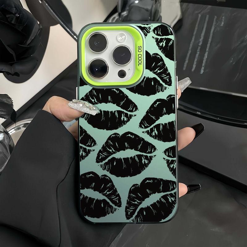 Европейский и американский стиль Персонализированный чехол для телефона IPhone 17 Pro с отпечатком губ 16/15/14/13 Лазерный 12 Apple 11Xs Max/pl