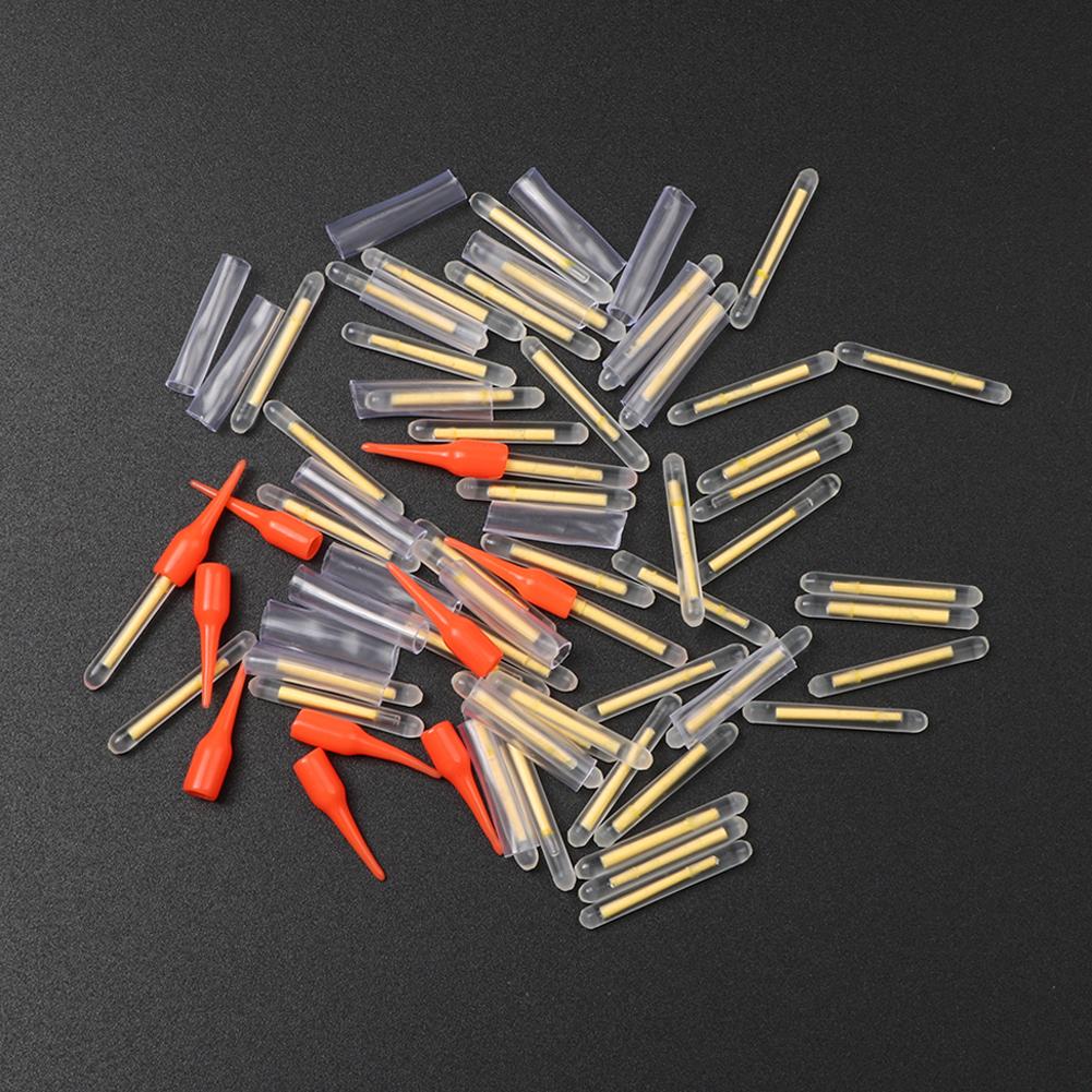 50 шт./100 шт. лот 2,2-4,5 мм Свет Ночная рыбалка Поплавок Удилище Огни Темный Светящийся стик Полезный Рыболовный Флуоресцентный световой стик