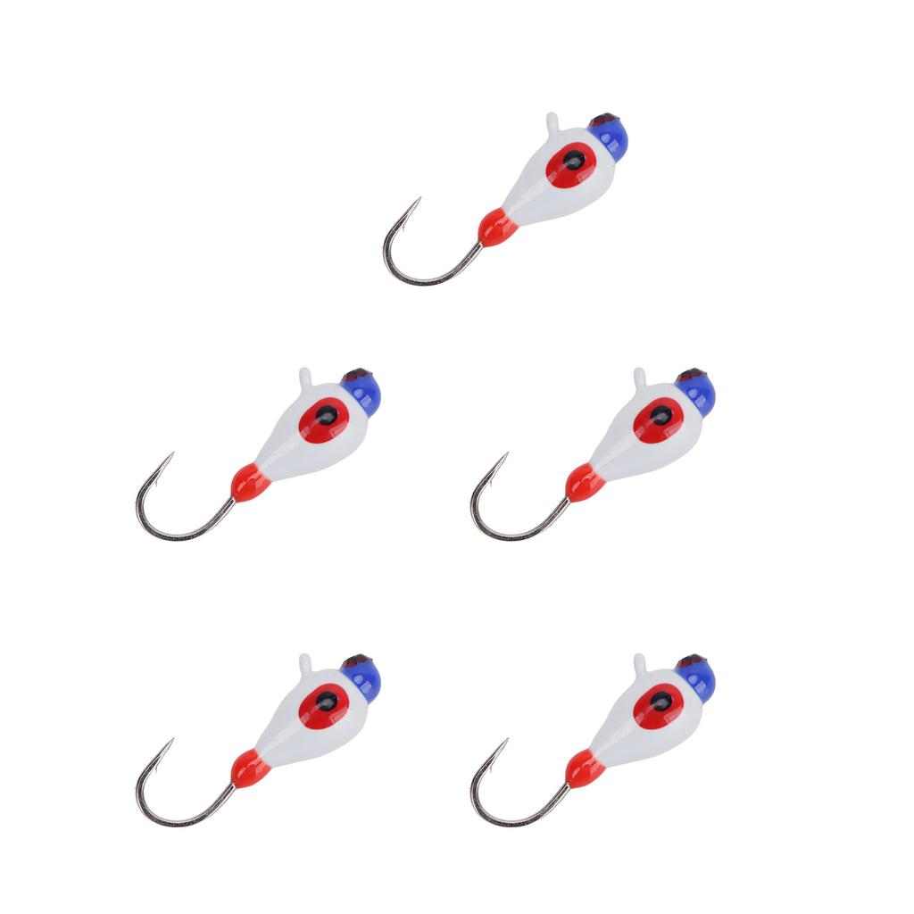 5 шт. Зимний набор мормышек для подледной рыбалки Крючки Приманки для окуня, судака, краппи Микро 5 мм Снаряжение для подледной рыбалки