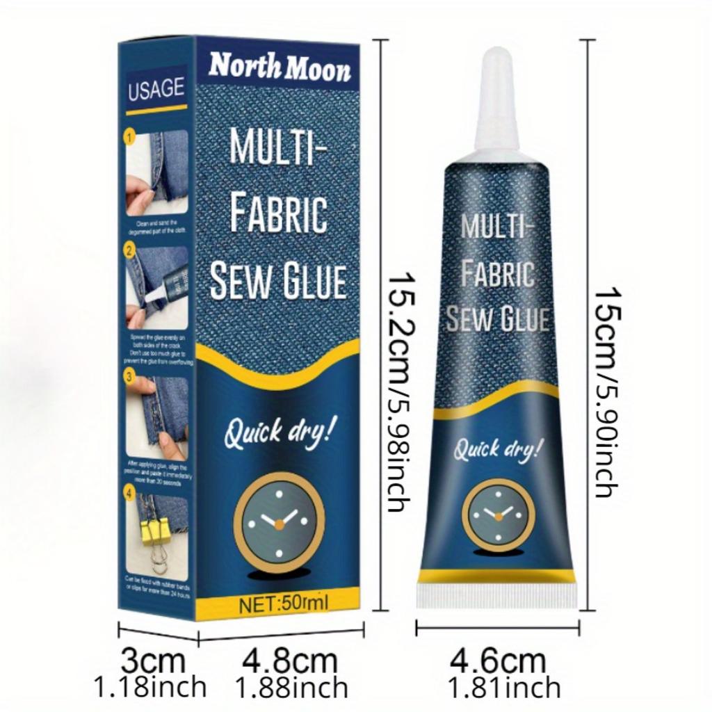 High Quality 1pc 1.69oz Multifunctional Secure Sew Glue Liquid Fast Tack Bonding Repair for Clothes Shoes Denim Leather All Fabric