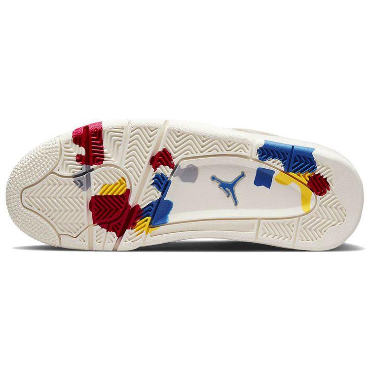 Женские кроссовки Air Jordan 4 Retro Blank Canvas кремово-серого цвета с парусом DQ4909-100