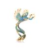 Chinese style, retro, enamel brooch, colorful phoenix, light luxury chest flower, women's brooch, suit jacket accessories