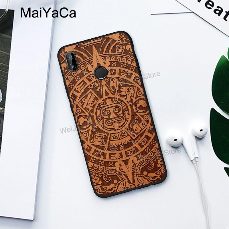 Чехол с узором под дерево "Календарь Майя" для Xiaomi Redmi Note 11 Pro 10 9 8 9S 10S 9A 9T Mi 11T 11 Lite POCO F3 M3 M4 X3 Pro GT