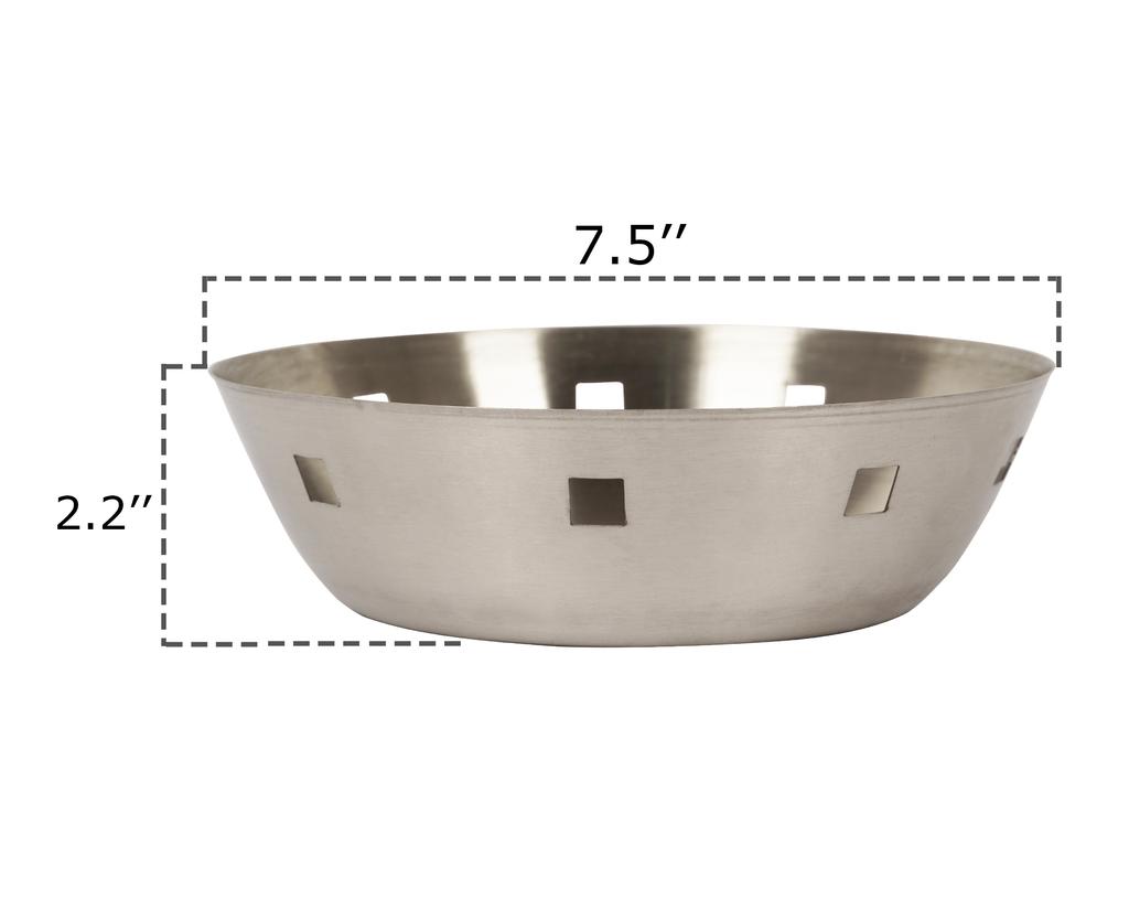 Trifri Stainless Steel Round Platter Basket For Chapathi, Naan Serving Bread Meal Tableware Steel Bread Basket For Serving