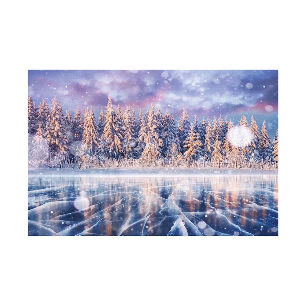 Рождественский постер со снежной сценой, фестивальные фоновые декорации для домашнего декора, вечеринок, студий, уличных празднований, свадьбы