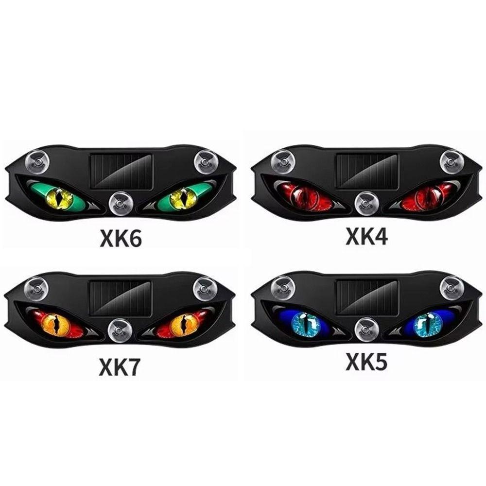 Flashing Car Demon Eye Light Solar Powered Car Window Light LED Signal Lamp Vehicle Accessories