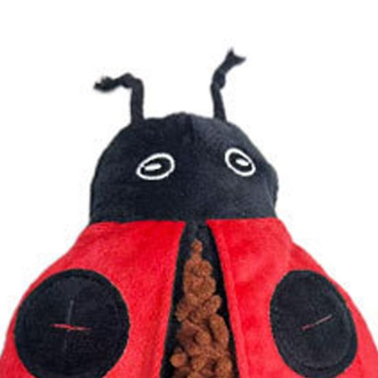 Dog Treat Dispenser Toy Interactive Plush Squeaky Turtle Ladybug Dog Chew Toy Treat Hiding Snuffle Puzzle Toy for Dogs Teething Mental
