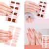 Full Wrap Nail Art Sticker Bronzing Gels Nail Strips Waterproof Nail Polish Stickers with Nail File Nail Art Decoration