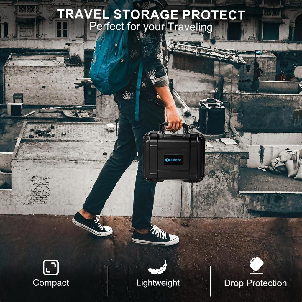 Водонепроницаемый жесткий чехол Lekufee, совместимый с камерой Insta360 GO 3S Insta360 GO 3 Vlogging Camera и аксессуарами / (Только случай)