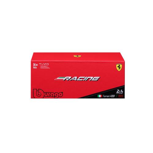 Bburago 1/43 Scale Diecast Model Car of the Ferrari 499P 3.0L Turbo V6 Team Ferrari AF Corse #51, 2023 Le Mans Winner, 18-36312
