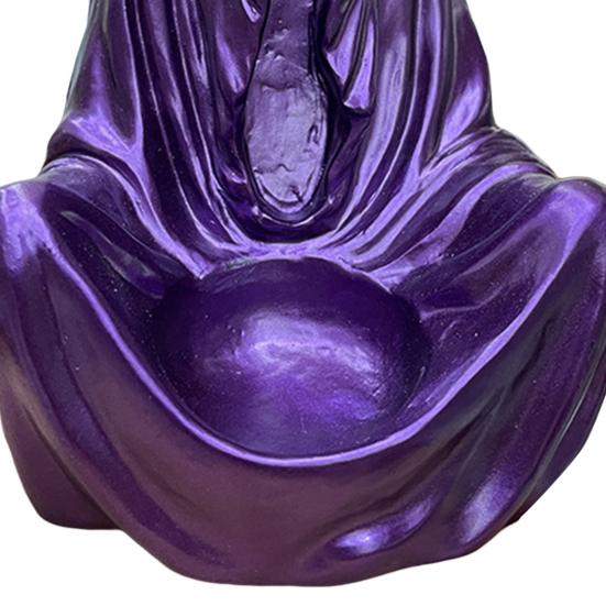 Статуя Мрачного Жнеца Готический Подставка для Хрустального Шара Декор Книжной Полки Таинственная Жуткая Скульптура в Мантии Волшебника для Хэллоуина Домашний Декор