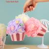 Large Mesh Sponge Bathing Flower Ball Sweet Cake Shape Scrubbing Bubbles Bath Flower Super Soft Body Cleaning Mesh Brush