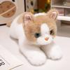 Милая имитация лежащего котенка кукла плюшевая игрушка кукла кошка дети успокаивающая кукла-компаньон