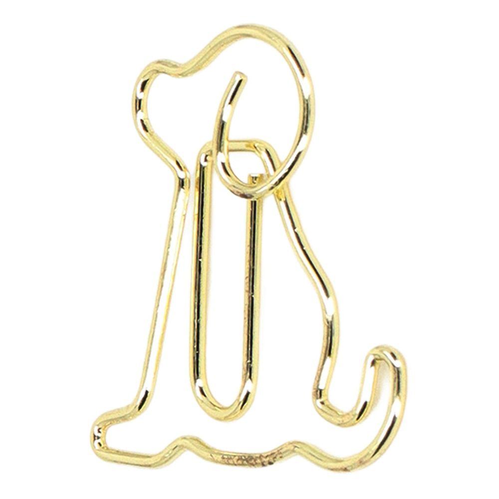 100Pcs Dog Shape Gold Paper Clips Gold Small Paper Clips Cute Paperclips Note Taking