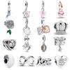 S925 Позолоченный Серебристый Подвеска «Вечно Любовь Семья Роза» Шарм Футбольная Бусина Подходит Оригинальный Браслет Женщины DIY Ювелирные Изделия