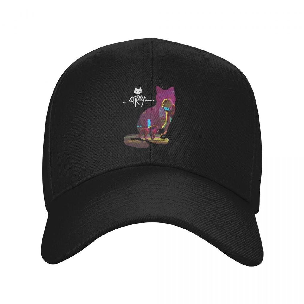Игра Stray Логотип-силуэт кота Бейсболки Snapback Мужские Женские Шляпы Повседневная Кепка Хип-Хоп Бейсболка Кепка