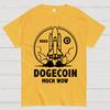 Dogecoin Ракета Много Вау Мем Шутка Забавная Криптовалюта Илон Маск DOGE Хлопок Летняя Повседневная Прохладная Свободная Футболка