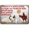 Crazy Chicken Coop Sign Retro Metal Welcome Plaque Funny Farmhouse Perfect For Henhouse Or Kitchen Ideal Farm Gift Wall Decor