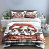 Festive pups' snowy charm Bedding sets Duvet cover sets Duvet covers Pillowcases(1*Duvet Cover 2*Pillowcases without duvet insert)