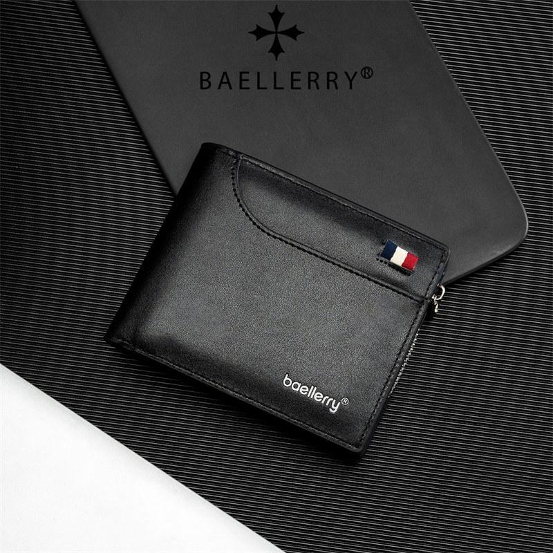 Baellerry Мужские Модные Тройные Кошельки Винтажный Дизайн Держатель для ID-карты Business Молния Кошелек для Монет