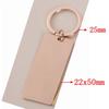 10Pcs/Lot Strip Blank Mirror Polished Stainless Steel Keychain For DIY Custom Women's Men's Keychain