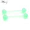 Alisouy 2 шт прозрачный УФ акриловый шарик женский пирсинг длинный промышленный штанга язык кольца ухо козелок спираль серьга-гвоздик