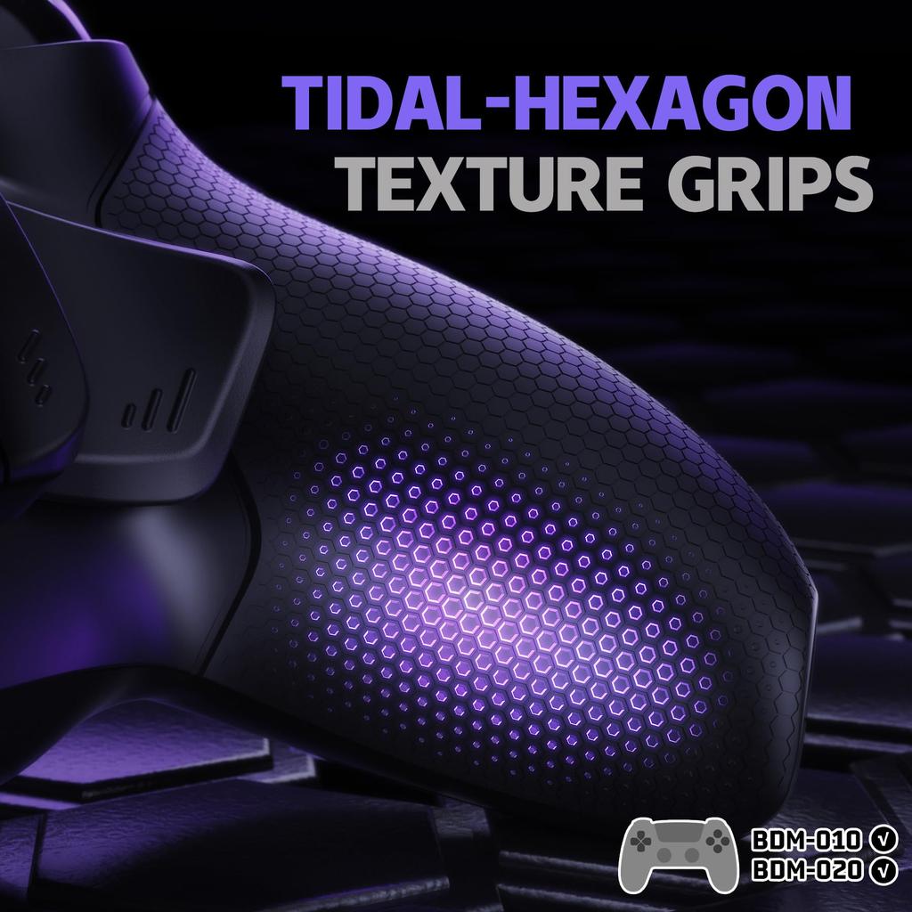 eXtremeRate RISE4 Plus MAX Back Paddle Kit Compatible with PS5 Controller with Clicky Trigger Stop Rubber Remappable Back Button Kit for Compatible