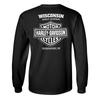 Мужская хлопковая футболка с длинным рукавом и круглым вырезом Harley-Davidson Street, Черная