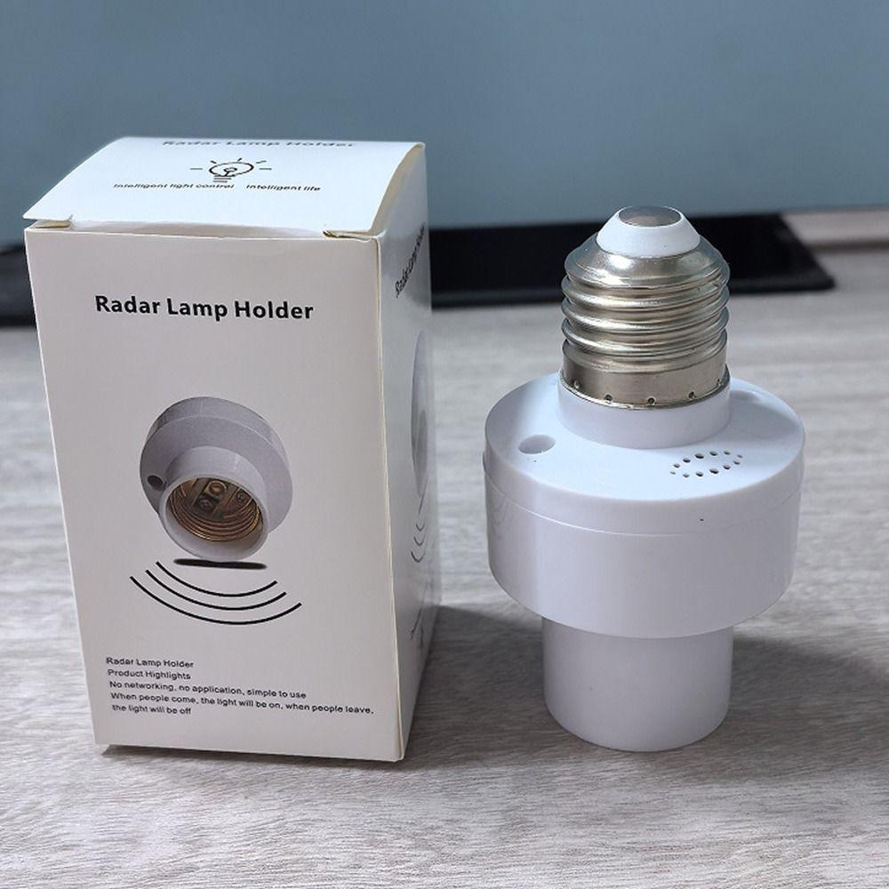 Screw in Smart Lamp Holder Automatic On Off Induction Light Socket Lighting Accessories