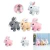 Kid Educational Gift Electronic Rabbit Plush Toy Simulation Bunny Walk Bark Doll