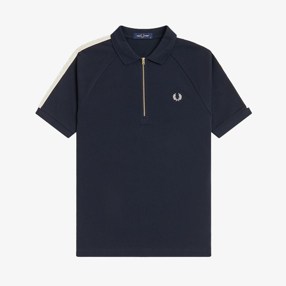 FRED PERRY [Sharp] Cable Tape Polo Shirt - Navy Afpm2612450-608