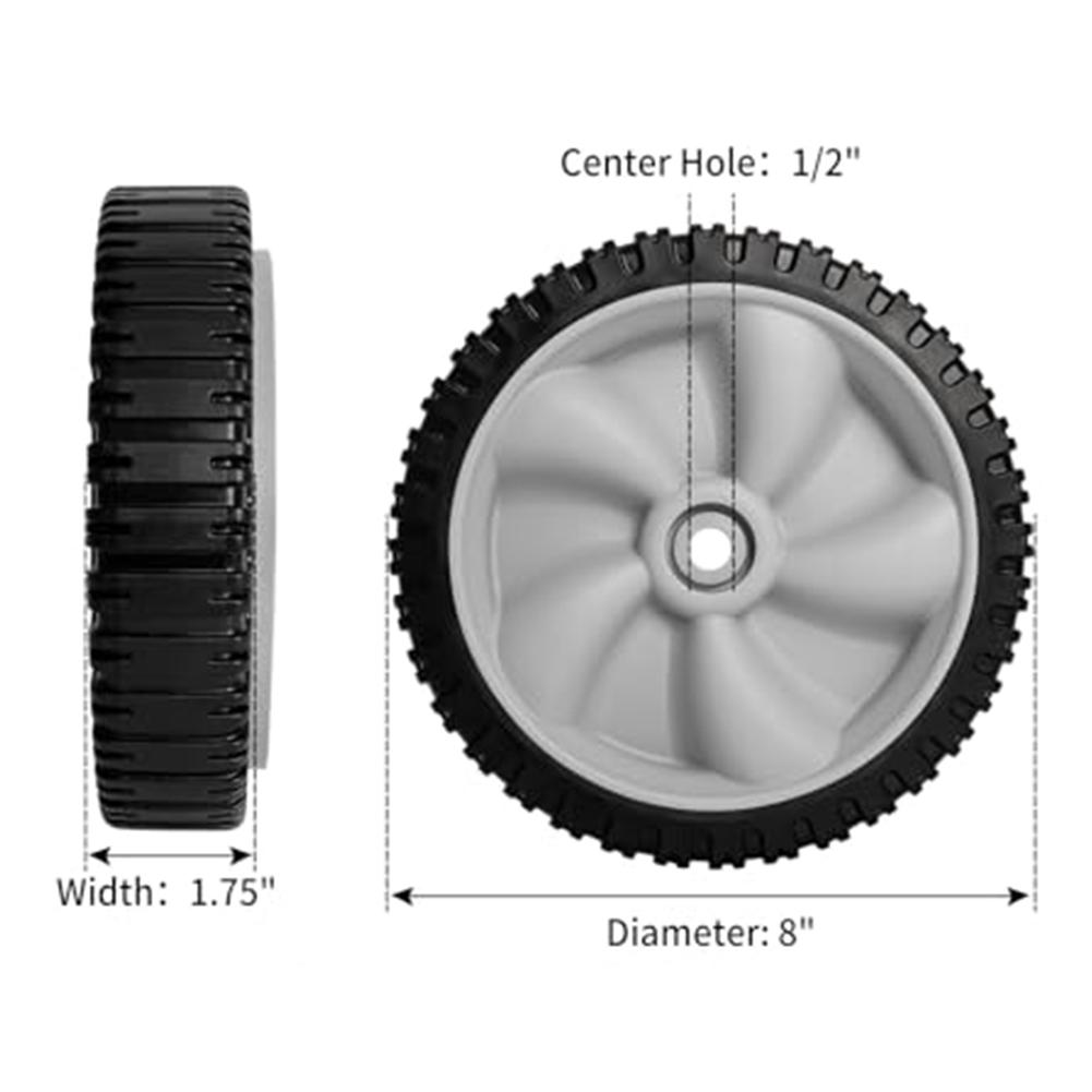 Колесо газонокосилки 8 дюймов Запасная часть номер 6340190A Совместимо с моделями For Craftsman и For YardMan для стабильной косьбы