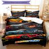 3PC Custom Name Car Dreams Bedding Set Duvet Cover Closure Includes 1 Duvet Cover & 2 Pillowcases for Bedroom
