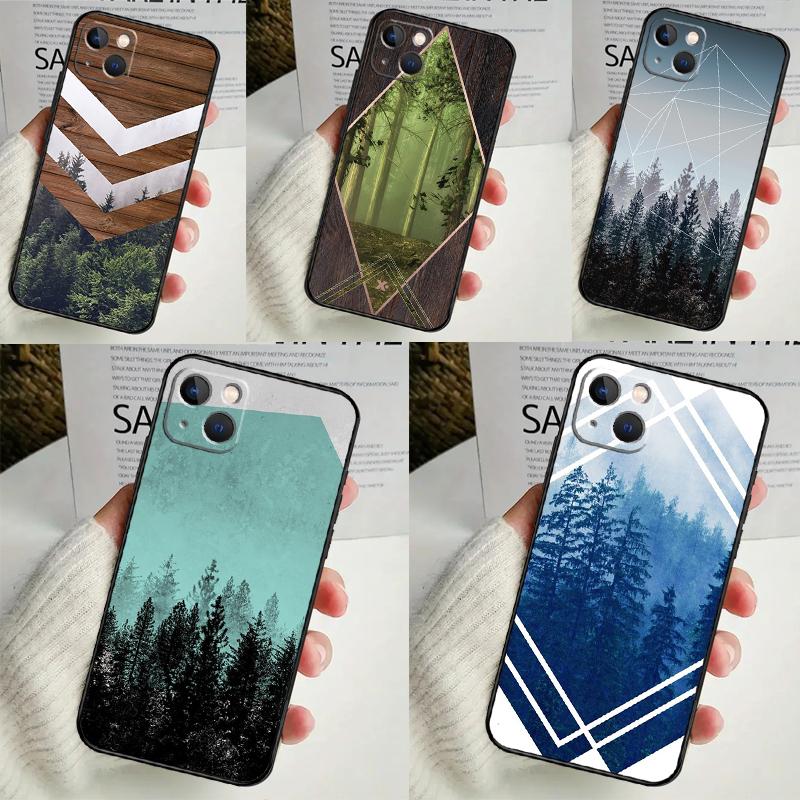 Forest Geometry Wood Nature Case For Samsung Galaxy S25 Ultra S25 FE S20 S21 S22 S23 Plus S9 S10 S24 Ultra Phone Cover