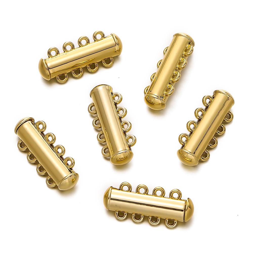 5pcs/lot 2/3/4/5/6 Rows Metal Magnetic Clasps for DIY Connectors Slide Clasps Bracelet Closure Necklace Clasp Jewelry Making