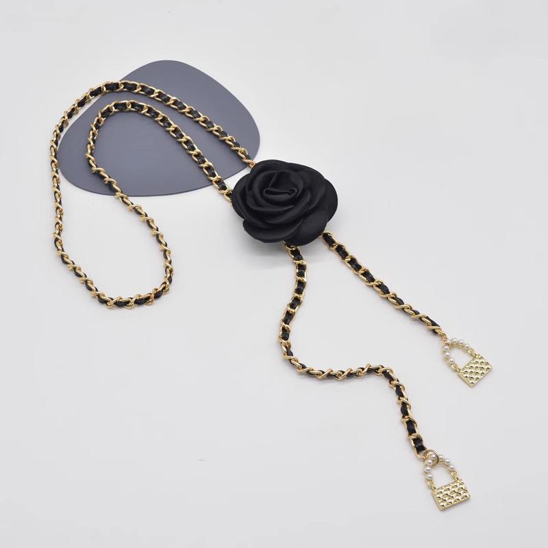Цветочный золотой пояс-цепочка женский регулируемый пояс панк серебряный металлический ремни