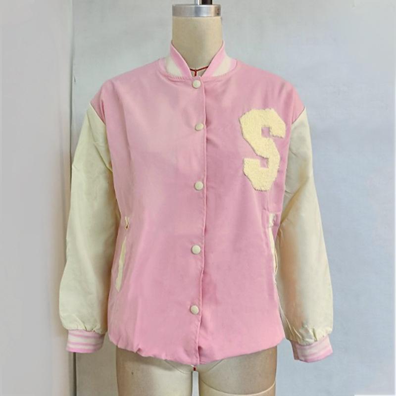 Осенняя женская бейсбольная куртка свободного покроя с яркими цветами