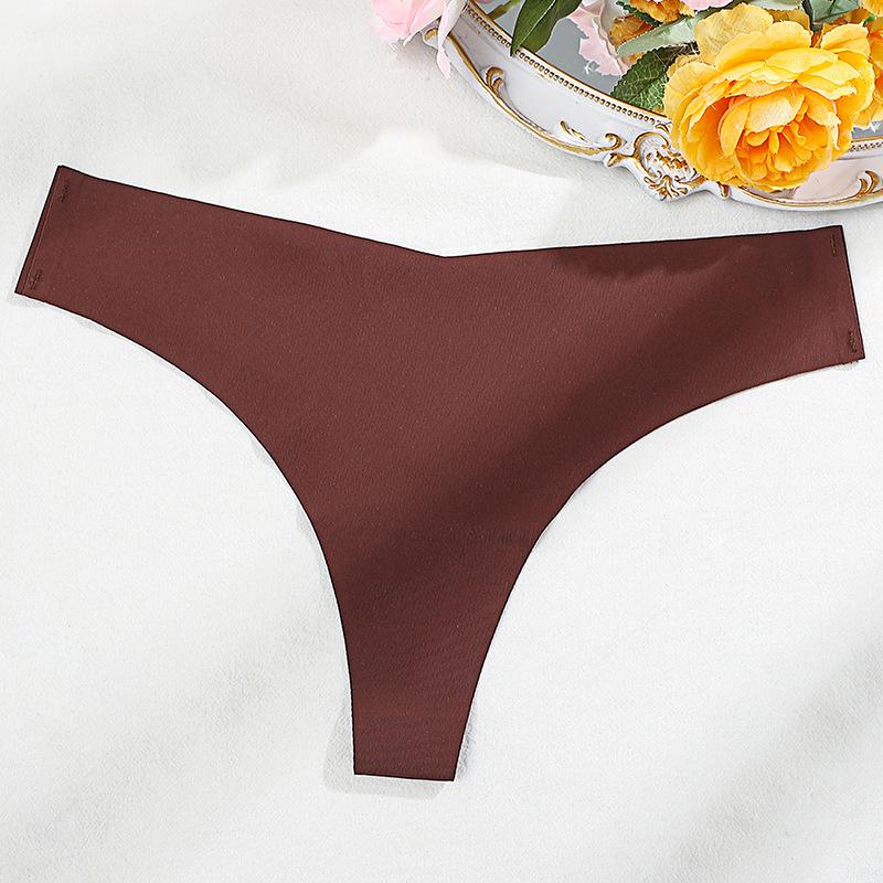 Сексуальные стринги большого размера с леопардовым принтом, низкая посадка, ледяной шелк, хлопковая ластовица - Европейский и американский стиль